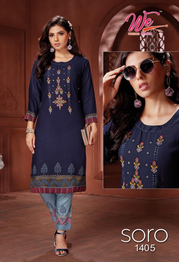 We Soro Rayon Print work Designer Exclusive kurti collection